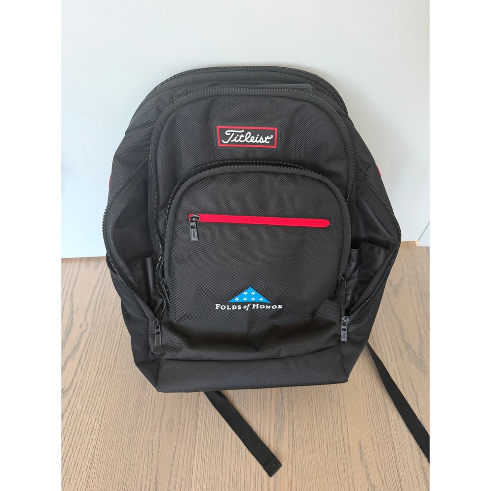 Titleist Professional Backpack Folds of Honor Black Laptop Bag Luggage Sleeve